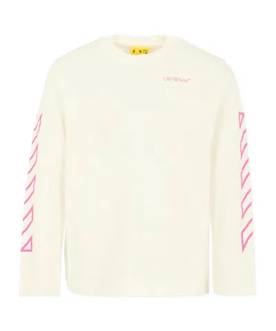Off-white Long-sleeved Sweatshirt In White