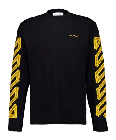 Off-white Long-sleeved T-shirt In Black