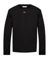 Off-white Long-sleeved T-shirt In Black