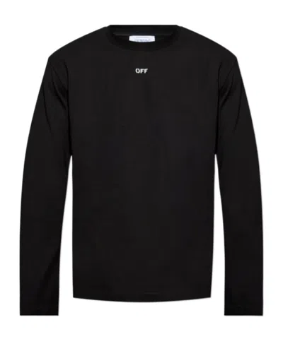 Off-white Long-sleeved T-shirt In Black