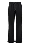 Off-white Long Comfortable Black Pants With Pockets In Black