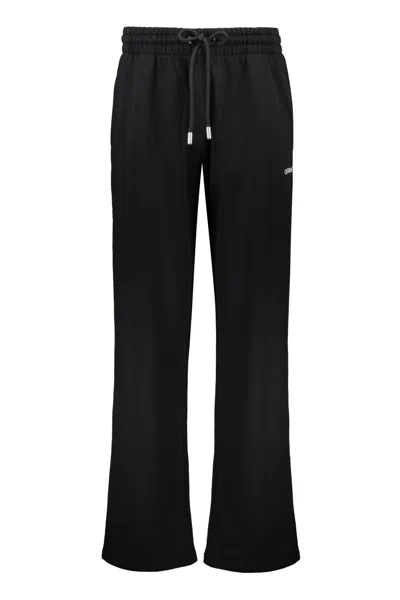 Off-white Loose Black Sports Pants