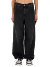 Off-white Wide Five-pocket Jeans With Spacious