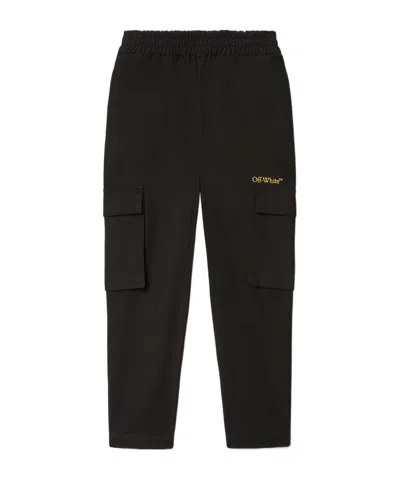 Off-white Loose-fitting Waist Work Trousers In Black