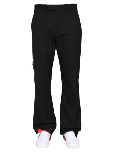 Off-white Low Fit Trousers In Black