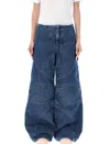 OFF-WHITE LOW-RISE BLUE DENIM PANTS FOR WOMEN BY OFF-WHITE