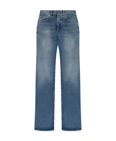 Off-white Low-rise Flared Jeans In Blue