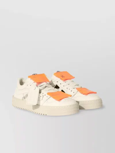 Off-white Low-top Off-court Sneakers With Zip-tie Detail In Neutral