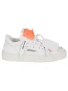 Off-white Off White Men Low Top 3.0 Off Court White-orange Sneakers In White Orange