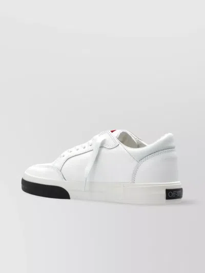 OFF-WHITE LOW TOP LEATHER SNEAKER VULCANIZED SOLE