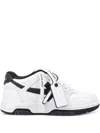 Off-white Low-top Sneakers With Contrast Accents In White