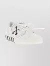 Off-white Low-top Sneakers With Striped Rubber Sole In White