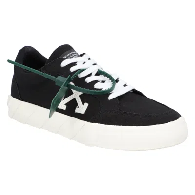 Off-white Low-top Vulcalized Canvas Sneakers In Black