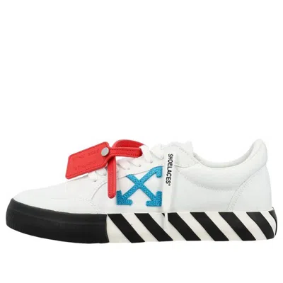 Off-white Low Vulcanized Canvas Sneaker 'white Blue Black Red'