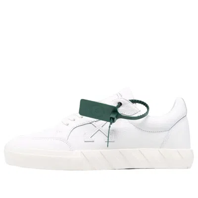 Off-white Low Vulcanized Canvas Sneaker 'white Green' In Multi