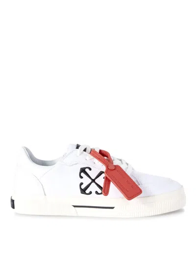 Off-white Low Vulcanized Canvas Sneakers In Blanco