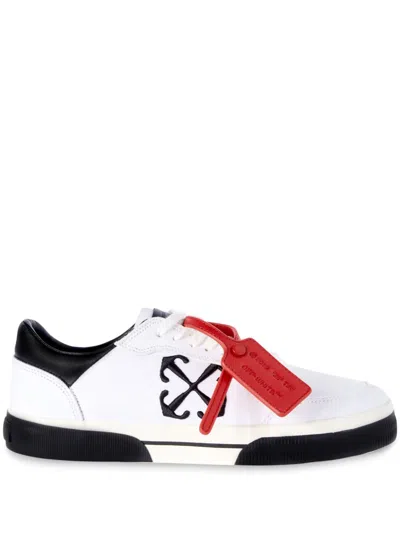 Off-white Sneakers Contrast Sole Round Toe Rubber In White