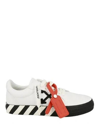 Off-white Low Vulcanized Canvas Sneakers Woman Sneakers Multicolored Size 8 Calfskin, Cotton In Fantasy