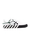 Off-white Vulcanized Leather Low Top Sneakers In White
