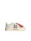 OFF-WHITE LOW VULCANIZED CANVAS WHITE COTTON BLEND SNEAKERS