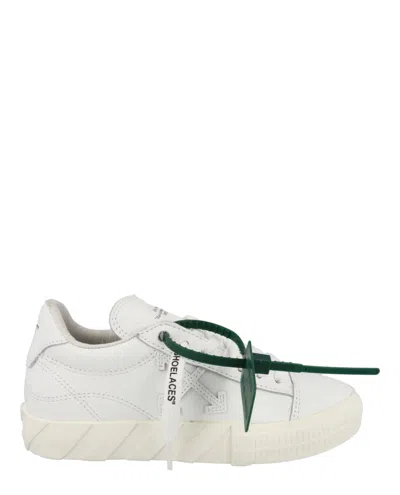 Off-white Low Vulcanized Leather Sneakers In White