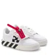 Off-white Low Vulcanized Leather Sneakers In White Black