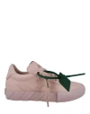 OFF-WHITE OFF-WHITE LOW VULCANIZED LEATHER SNEAKERS WOMAN SNEAKERS PINK SIZE 5 CALFSKIN