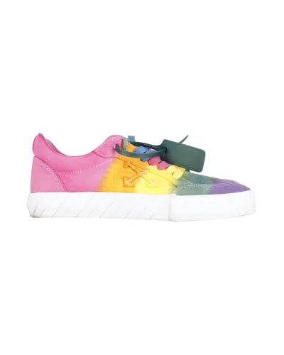 Off-white Off White Low Vulcanized Rainbow Sneakers In Multicolor Canvas