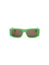 Off-white Lucio Logo-print Sunglasses In Green