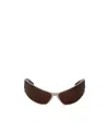 Off-white Luna Tortoiseshell Biker-style Sunglasses In Black
