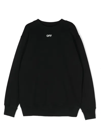 Off-white Kids' Arrows-print Sweatshirt In Black