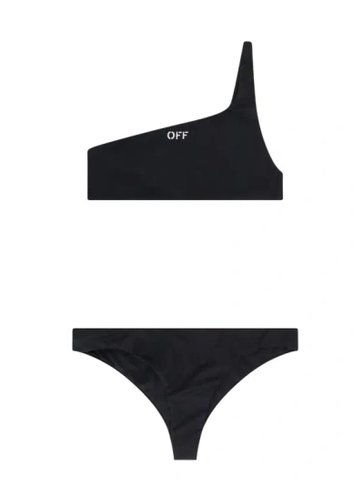 Off-white Lycra Bikini In Black