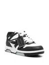 Off-white Out Of Office Grey Low Top Sneakers With Logo Patch On The Tongue And Contrasting Stitching In Leath In Black