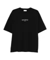 Off-white Black Crewneck T-shirt With Logo Lettering On The Front In Cotton Man In Black