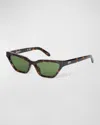 Off-white Madison Green Cat Eye Ladies Sunglasses Oeri13b 6055 56 In Green
