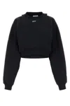 Off-white Cotton Sweatshirt With Frontal Logo