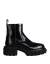 Off-white Man Ankle Boots Black Size 7 Leather In Black