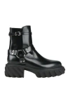 Off-white Man Ankle Boots Black Size 9 Leather In Black