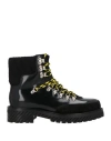 Off-white Patent-leather Ankle Boots In Black