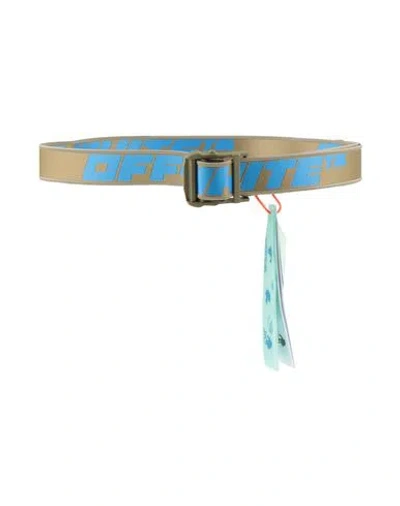Off-white Man Belt Military Green Size Onesize Polyester