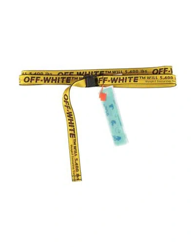 Off-white Man Belt Yellow Size Onesize Polyamide, Polyester