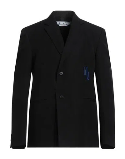 Off-white Man Suit Jacket Black Size 40 Virgin Wool