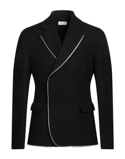 OFF-WHITE OFF-WHITE MAN BLAZER BLACK SIZE 40 VIRGIN WOOL