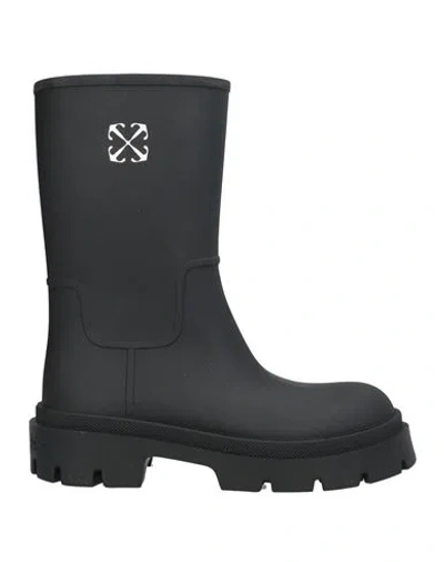 Off-white Man Boot Black Size 9 Textile Fibers