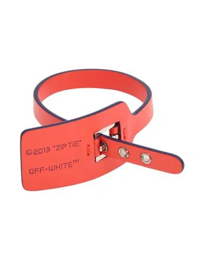 Off-white Man Bracelet Orange Size - Leather