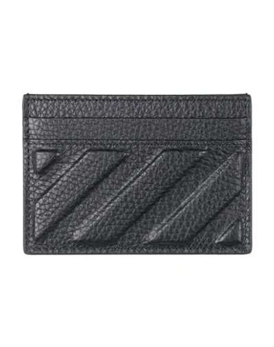 Off-white Man Cardholder Black Size - Leather
