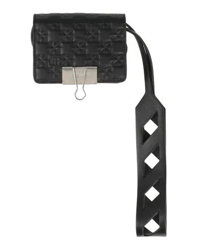 Off-white Man Cardholder Black Size - Leather