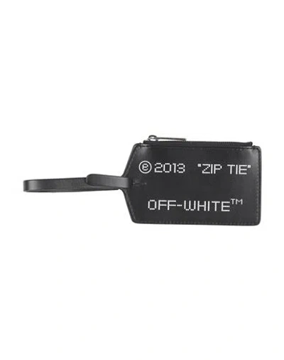 Off-white Man Cardholder Black Size - Leather