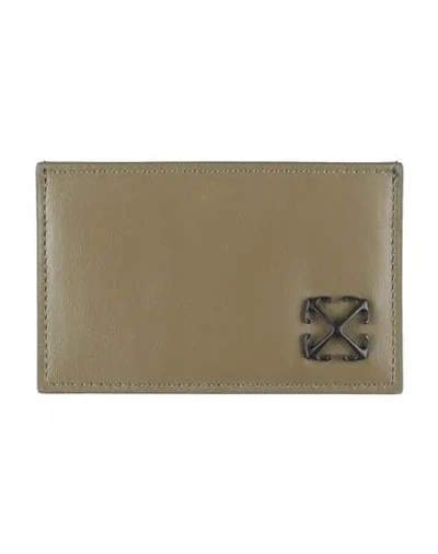 Off-white Man Cardholder Military Green Size - Leather