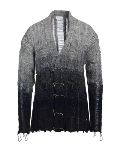 OFF-WHITE OFF-WHITE MAN CARDIGAN GREY SIZE L MOHAIR WOOL, POLYAMIDE, WOOL